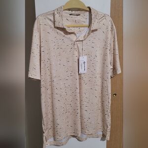 💚10 for $10💚 Bundle and save  Stylish Beige Patterned Polo Shirt